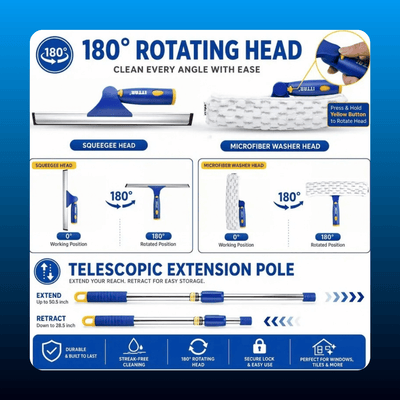Telescopic Window Squeegee Kit