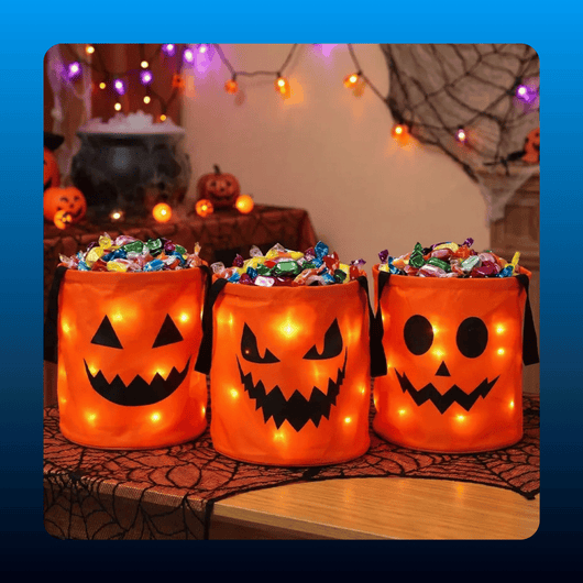 Halloween Candy Bucket with LED Lights