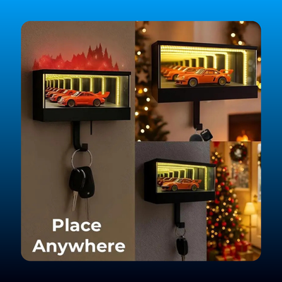 Wall-Mounted Infinity Mirror Key Organizer