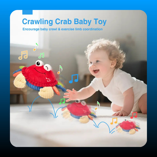 Musical Crab Plush Toy with  48 Songs & Repeat What You Say