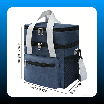 Double-Layer Insulated Lunch Bag