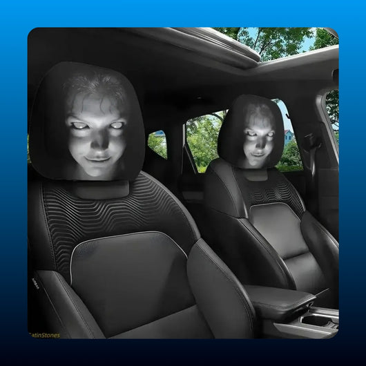 Funny Face Car Headrest Covers (2 Pack)