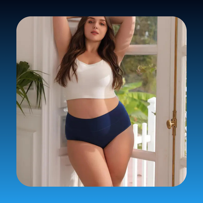 Women's Plus Size High Waisted Underwear (4-Pack)