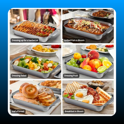 Non-Stick Stainless Steel Baking Pans with Lids