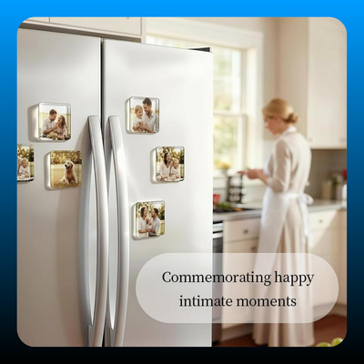 Clear Acrylic DIY Fridge Magnets (10 Pcs)