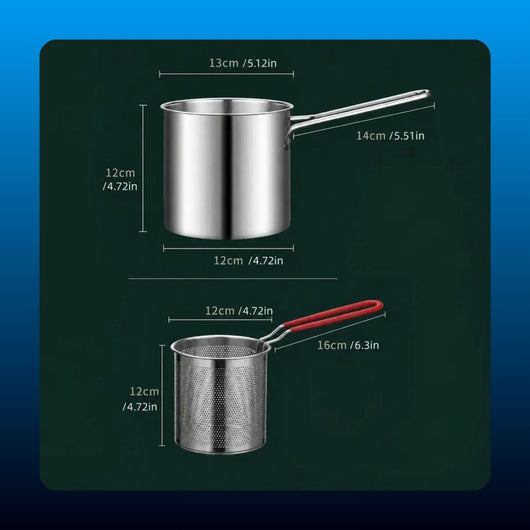 Stainless Steel Mini Deep Fryer Pot