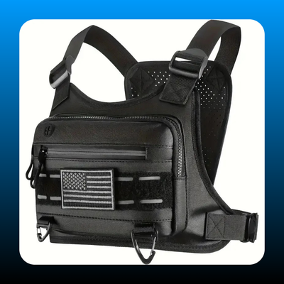 Black Tactical Chest Vest