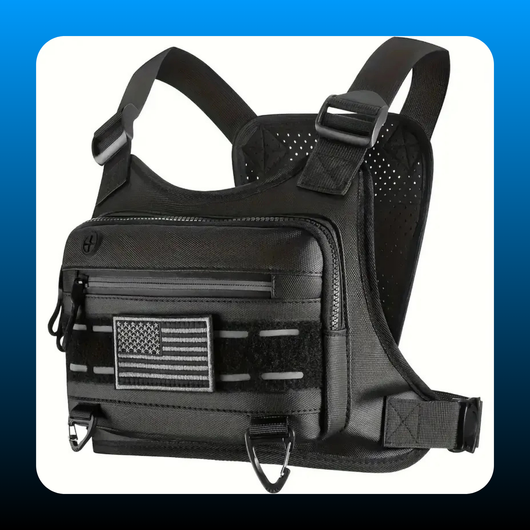 Black Tactical Chest Vest