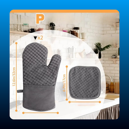 4-Pcs Modern Bakeware Oven Mitts & Pot Holders Set