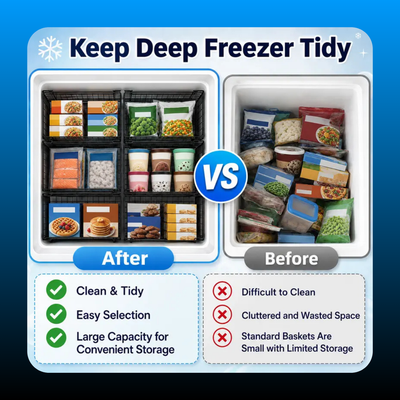 Deep Freezer Foldable Organizer Bins