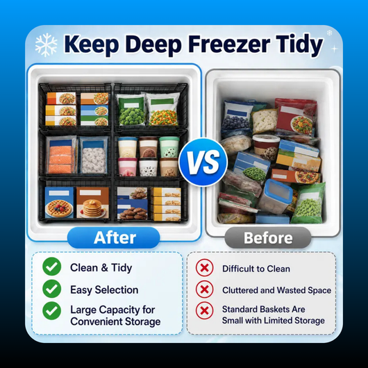 Deep Freezer Foldable Organizer Bins