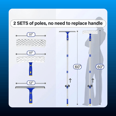 Telescopic Window Squeegee Kit