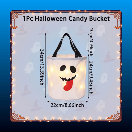 Halloween Candy Bucket with LED Lights