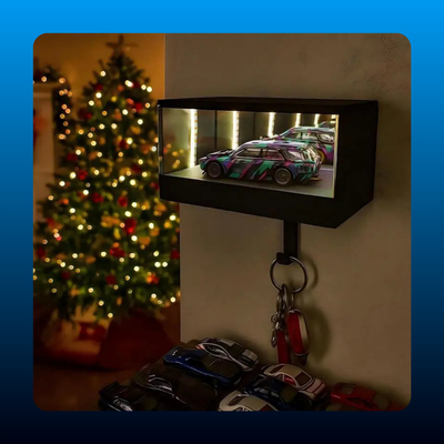 Wall-Mounted Infinity Mirror Key Organizer