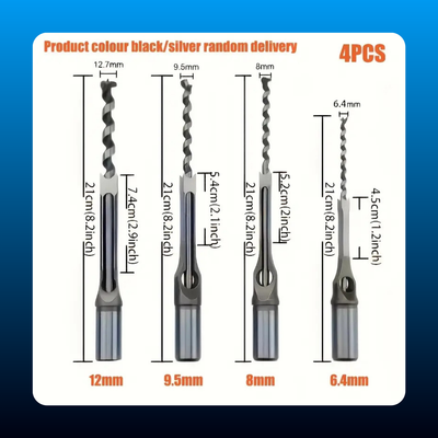 Woodworking Tool Set with Spiral Square Hole Drill