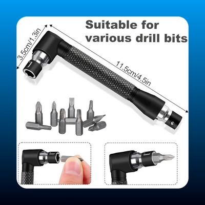 Right-Angle Drill Bit Accessory Set (6 Pieces)