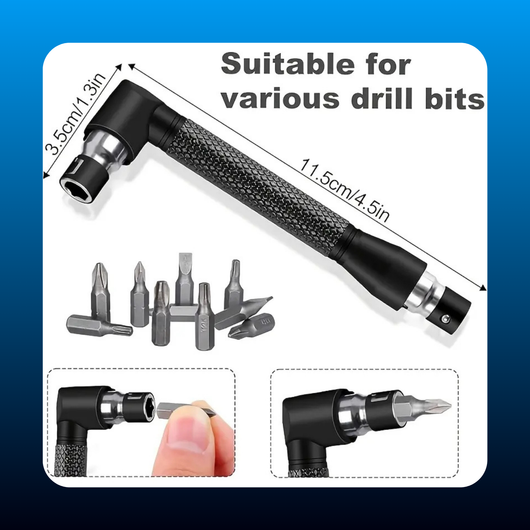 Right-Angle Drill Bit Accessory Set (6 Pieces)