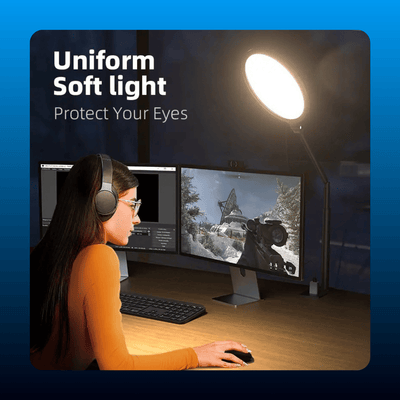 LED Desk Ring Light with Clamp