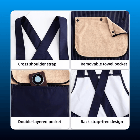 Cross Back Apron with Pockets