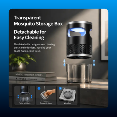 Indoor Insect Trap with Light and Suction