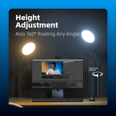 LED Desk Ring Light with Clamp