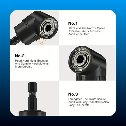 Right-Angle Drill Bit Accessory Set (6 Pieces)