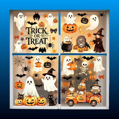 Halloween Window Cling Stickers (56 Piece)