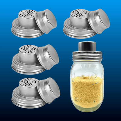 Mason Jar Shaker and Sifter Lids (4 Piece)