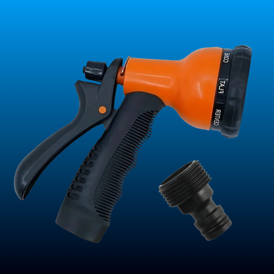 Adjustable High-Pressure Multi-Spray Pattern Water Hose Nozzle
