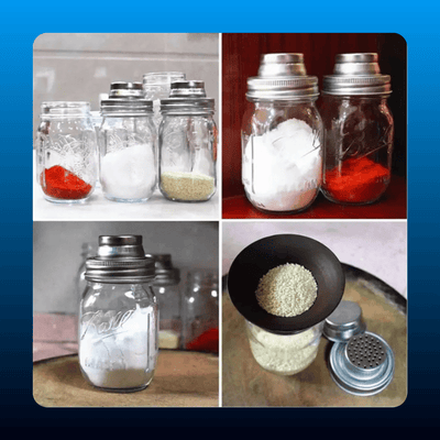 Mason Jar Shaker and Sifter Lids (4 Piece)