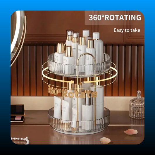 360° Rotating Makeup Organizer