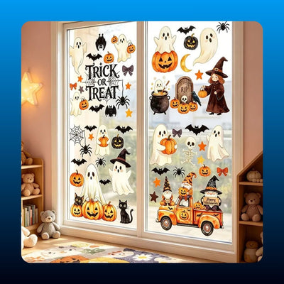 Halloween Window Cling Stickers (56 Piece)