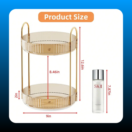 360° Rotating Makeup Organizer