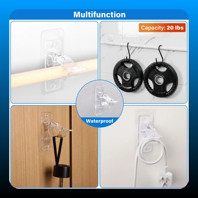 No Drill Needed Curtain Rod Holders (6 Pack)
