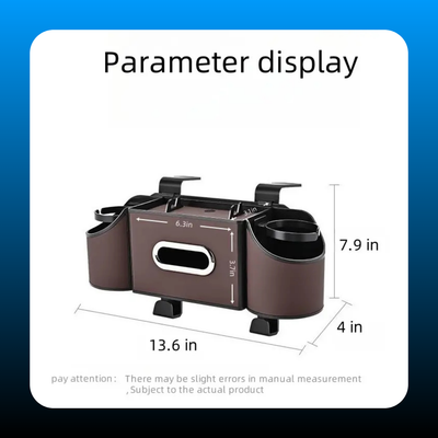 Multifunctional Car Seat Back Storage Box with Tissue Holder