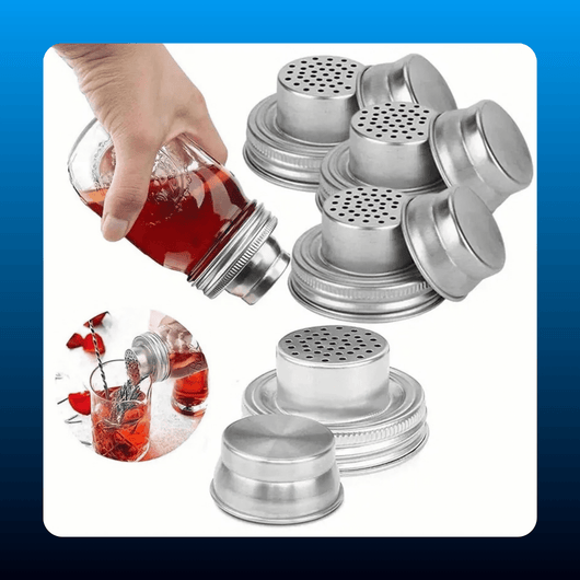 Mason Jar Shaker and Sifter Lids (4 Piece)