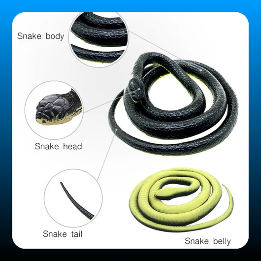 Realistic Artificial Imitation Rubber Black Mamba Snake
