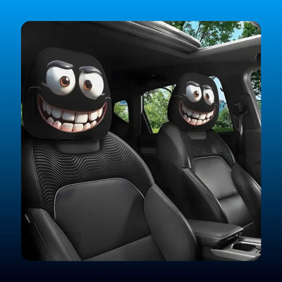 Funny Face Car Headrest Covers (2 Pack)