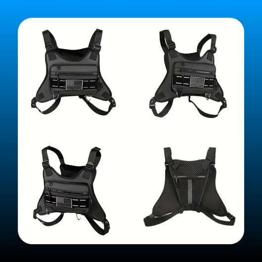 Black Tactical Chest Vest