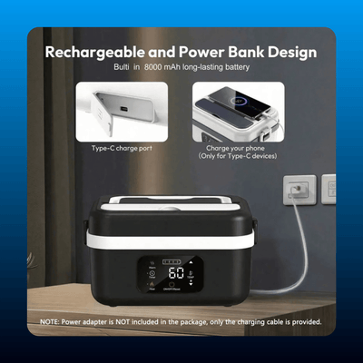 Cordless Self-Heating Electric Lunch Box