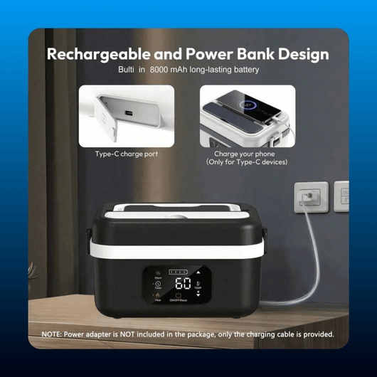 Cordless Self-Heating Electric Lunch Box