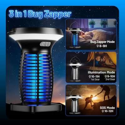 3 in 1 Waterproof Solar Bug Zapper