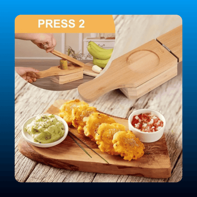 Wooden Tostones and Patacones Press
