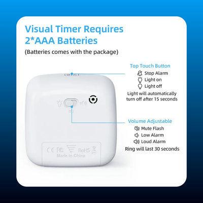 60-Minute Silent Visual Timer with Night Light
