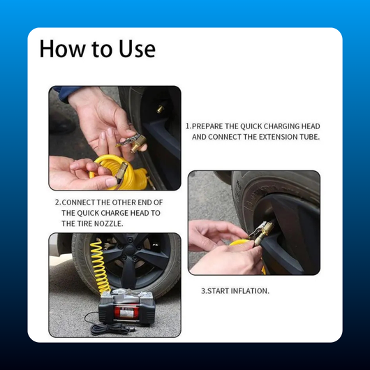 2pcs Tire Inflator Nozzles with Clip-On Connectors
