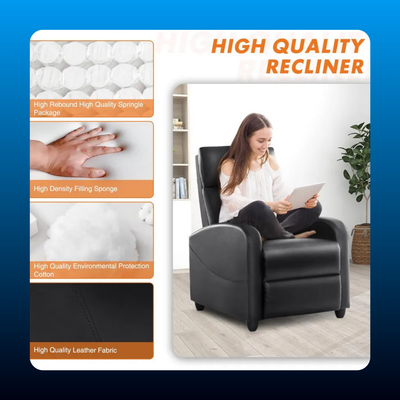Push Back Recliner Chair with Footrest