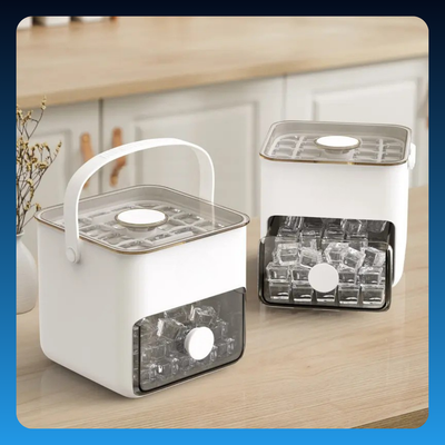 Portable Ice Cube Maker with Storage Drawer