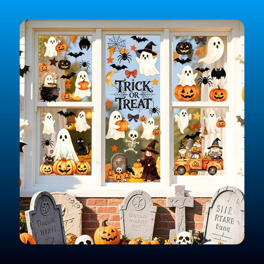 Halloween Window Cling Stickers (56 Piece)