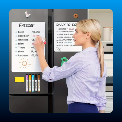 Magnetic Dry-Erase Board with Markers