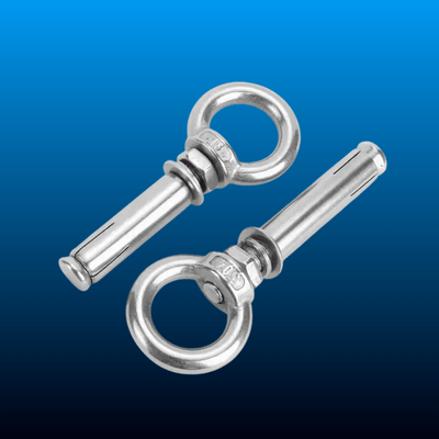 Stainless Steel Expansion Eye Bolt Anchors (2 Pack)
